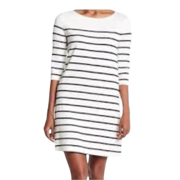 CUPCAKES AND CASHMERE, NWT, BALI, MINI DRESS IN IVORY WITH BLACK STRIPES.SIZE XS - Picture 1 of 9